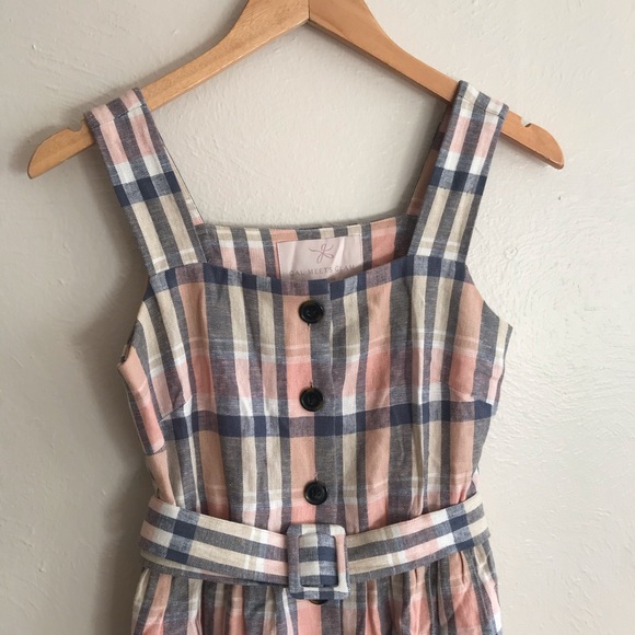 GAL MEETS GLAM Peyton Plaid Belted Dress 0P - Picture 5 of 8